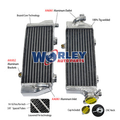 Worley Aluminum Radiator FOR 125/150/200/250/300 SX/XC/XC-W 2008-2014 2009 2010 2012 2013
