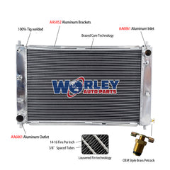 1Wolrey Aluminum Radiator Fit FORD MUSTANG 1997-2004 MT V8 4.6 1998 1999 2000 2001 2002 2003