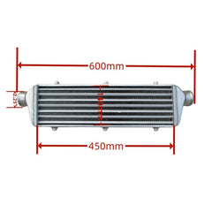 Wolrey 450x180x65mm Core In/Outlet 2.25" Universal Turbo Front Mount Aluminum Intercooler