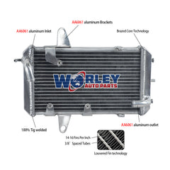 Worley Aluminum Radiator For ATV CanAm DS450 Can Am DS 450 2008 2009 2010 2011 2012