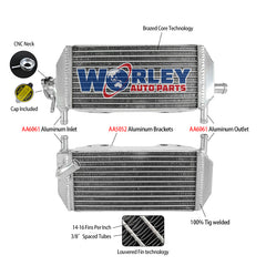 Worley Aluminum Radiator FOR SUZUKI RM250 RM 250 2001-2008 2007 2006 2005 2004 2003 2002