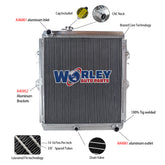 Wolrey Aluminum Radiator Fits 1997-2005 Toyota Hilux KZN165 LN147 LN167 3.0L 1KZ-TE Turbo D MT