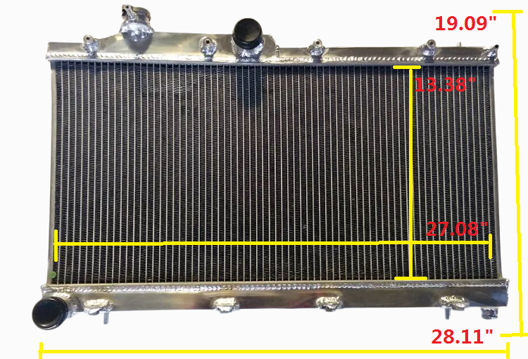 Wolrey Aluminum Radiator Fits 2008-2014 SUBARU IMPREZA WRX JDM STI 2.5L H4 EJ255 GE MT 2009 2010 2011 2012 2013