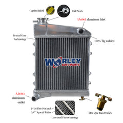 Wolrey Aluminum Radiator Fits Austin Rover Mini Cooper 850 1000 1100 1275 1959-1991