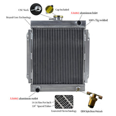 Wolrey Aluminum Radiator Fits DATSUN 1200 1971-1976 Manual MT 1972 1973 1974 1975