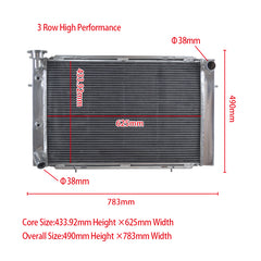 Wolrey Aluminum Radiator Fits HOLDEN V8 WB STATESMAN 1980-1984 1981 1982 1983 1984 Auto