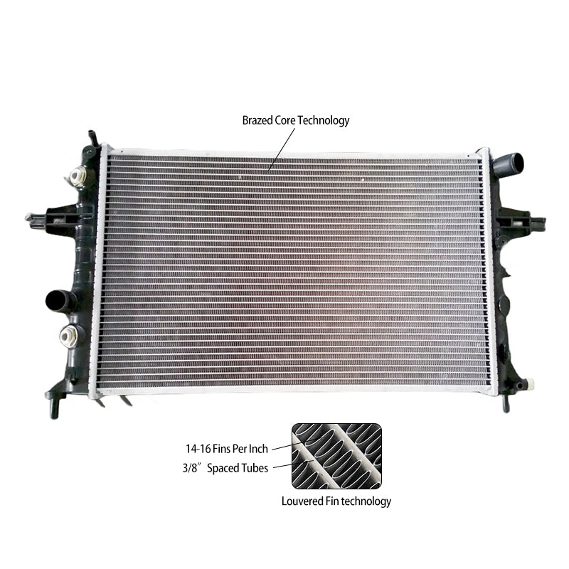 Wolrey Aluminum Radiator Fits Holden Astra / Zafira TS 1.8L / 2.0L 10/98-11/04 Auto Manual