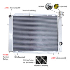 Wolrey Aluminum Radiator Fits Holden Commodore VB/VC/VH/VK V6 Manual 1979-1985