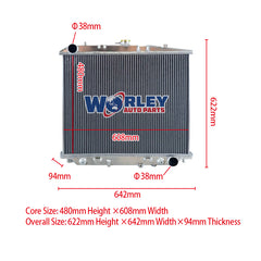 Wolrey Aluminum Radiator Fits Holden Jackaroo UBS Series 3 V6 Petrol Diesel 02/1998-12/2003 1999 2000 2001 2002