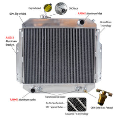 Wolrey Aluminum Radiator Fits NISSAN FORKLIFT A10-A25,H20, OEM#2146090H10 AT 88-92 89