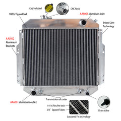 Wolrey Aluminum Radiator Fits NISSAN FORKLIFT A10-A25,H20, OEM#2146090H10 AT 88-92 90