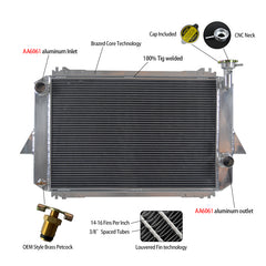 Wolrey Aluminum Radiator Fits Nissan Patrol 2.8L MQ Petrol 1980-1987 Manual 1981 1982 1983 1984 1985 1986