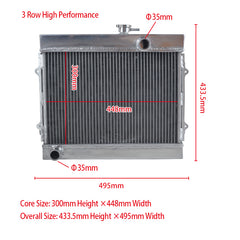 Wolrey Aluminum Radiator Fits TOYOTA COROLLA KE30 KE35 KE38 KE55 KE70 1974-1985 MT 1975 1976 1977 1978 1979 1980 1981 1982 1983 1984