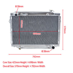 Wolrey Aluminum Radiator Fits TOYOTA Landcruiser FJ80R FZJ80R 4.5 LEXUS LX450 90-98 AT/MT 1991