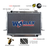 Wolrey Aluminum Radiator Fits TOYOTA Landcruiser FZJ80 4.5L 1FZ-FE 1990-1998 Manual