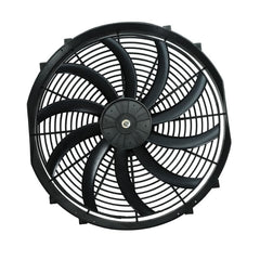 Worley Universal 1/2 PCS Curved Blade Electric Fan 16" inch 12V Volt with Mounting Fan Kit
