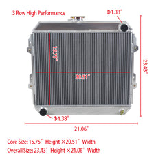 Worley Aluminum Radiator Fits 88-97 TOYOTA Petrol HILUX RN85 YN85 1.8L/2.0L/2.2L/2.4L Petrol