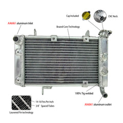 Worley Aluminum Radiator Fits Suzuki LTZ400/LT-Z400Z/DVX400/KFX400 2003-2008 04 05 06 07