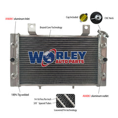 Worley Aluminum Radiator For ATV YAMAHA Rhino700 Rhino 700 2008-2011 2009 2010 2011