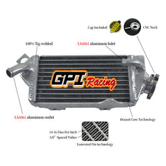 Worley Aluminum Radiator For KAWASAKI KX80 1991-1997; KX100 1995-1997 1996