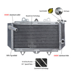 Worley Aluminum Radiator For Yamaha YFZ450 YFZ 450 oversized 2004-2008 2005 2006 2007