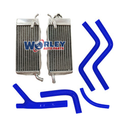 Worley Aluminum Radiator & Hose FOR Honda CR250R CR250 1985 1986 1987