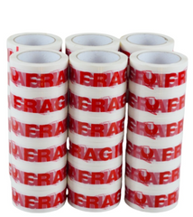 Worley Fragile Handle w/Care Marking Packing Printed Tape 51mm x100m/55m 36/72Rolls