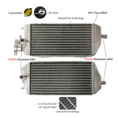Worley Aluminum Radiator For Gas Gas MX/SM/EC 200/250/300 2007-2017 2008 2009 2010