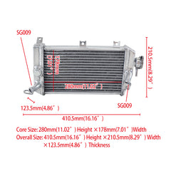 1Worley Aluminum Bike Radiator For KAWASAKI KLR650 KLR 650 2008-2010 2009 08 09 10