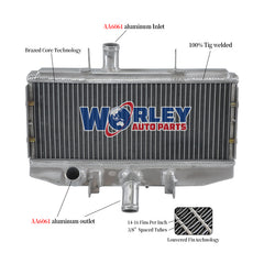 Worley Aluminum Radiator For 1972-1977 72 73 74 75 76 77 SUZUKI GT750 GT 750