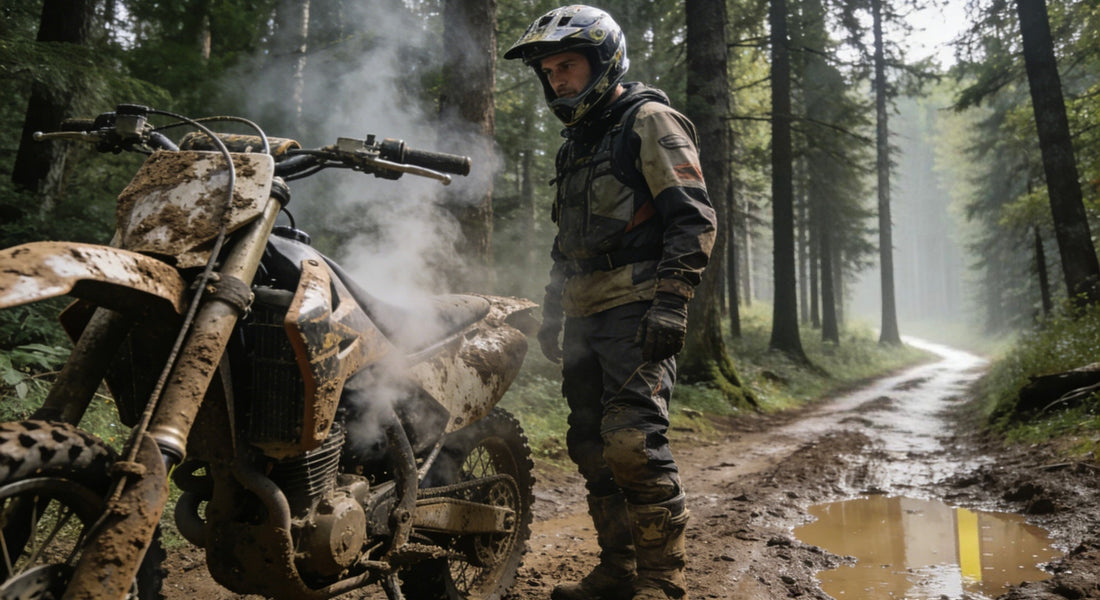 Emergency handling of blocked motorcycles in the rainy season in Australia