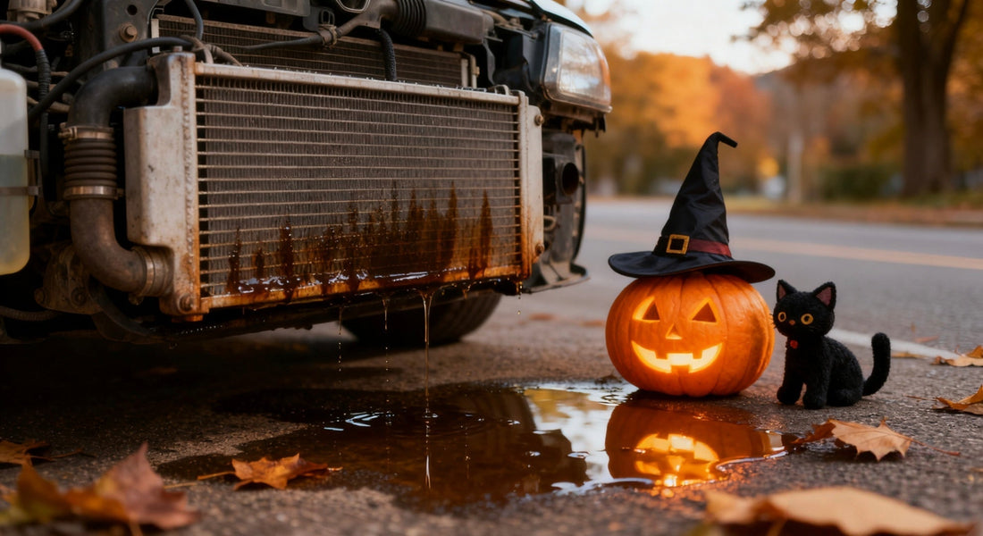 Your car radiator leaks or overheats on Halloween.