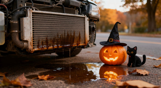 Your car radiator leaks or overheats on Halloween.