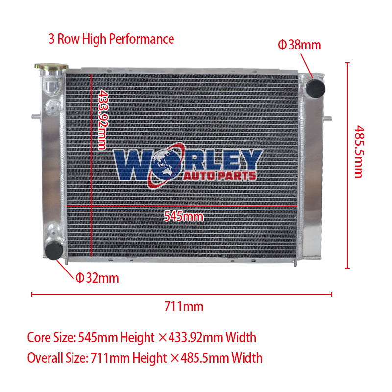 10Wolrey Aluminum Radiator For Holden V8 Commodr VG VL VN VP VR VS 