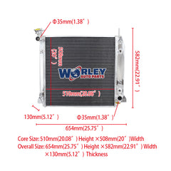 1Wolrey Aluminum Radiator FOR Holden Rodeo RA RC Colorado Isuzu D-MAX V6 3.6L Petrol AT MT