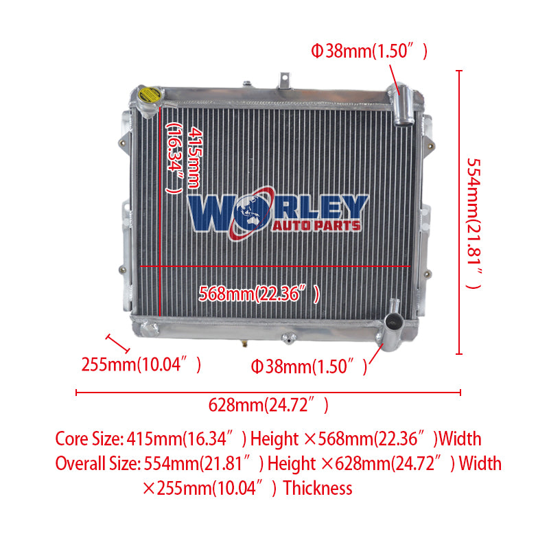 1Wolrey Aluminum Radiator Fit 1989 1990 1991 1992 Mazda RX7 FC3S
