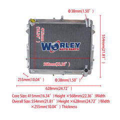 1Wolrey Aluminum Radiator Fit 1989 1990 1991 1992 Mazda RX7 FC3S