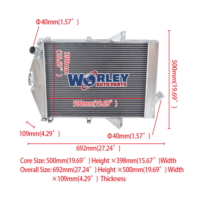 1Wolrey Aluminum Radiator Fit Jaguar XK140 3.4L L6 1955 1956 1957 Manual