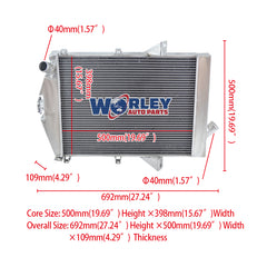 1Wolrey Aluminum Radiator Fit Jaguar XK140 3.4L L6 1955 1956 1957 Manual