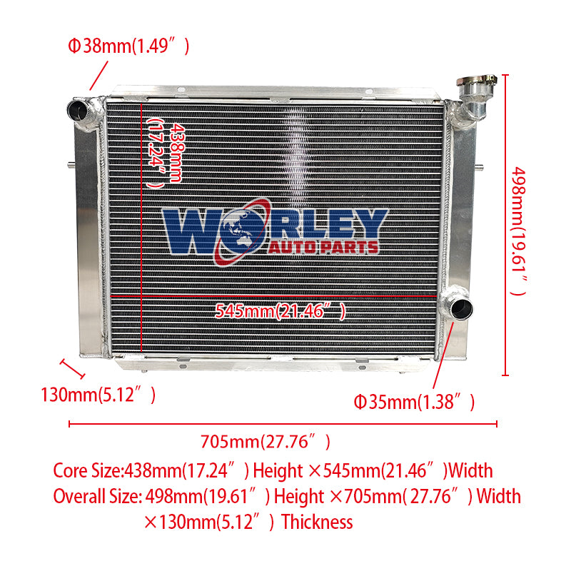 1Wolrey Aluminum Radiator Fits Holden Commodore VB VC VH VK V6 Manual