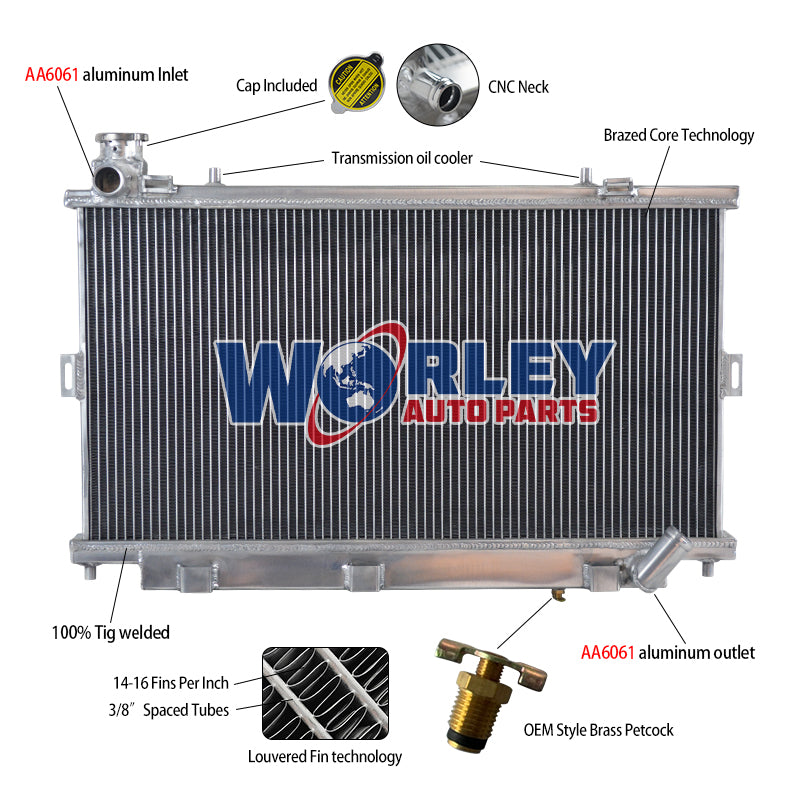 1Wolrey Aluminum Radiator Fits Holden Commodore VE V8 6.0/6.2L HSV ClubSport SS 2006-2013 MT