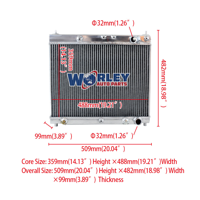 1Wolrey Aluminum Radiator Fits TOYOTA ECHO NCP12/13;SCION XA NCP61;XB NCP31 1NZ-FE 1.5L