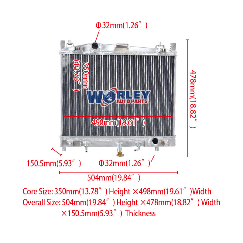 1Wolrey Aluminum Radiator Fits Toyota Yaris/Corolla AXIO NCP 90/91/92/93 130/131 NZE161 1NZ AT