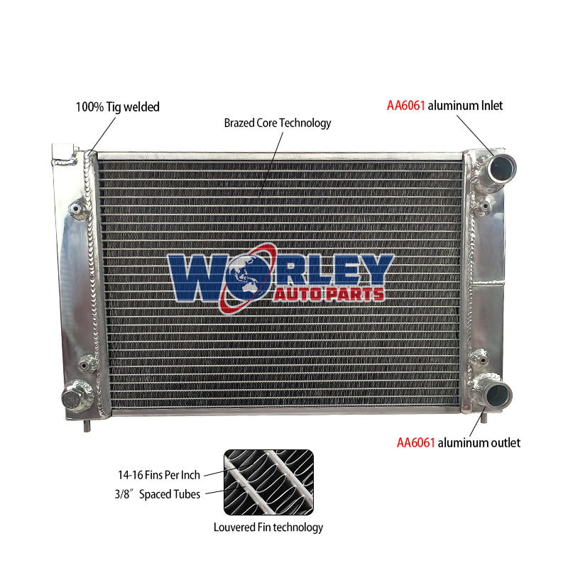 1Wolrey Aluminum Radiator Fits VW CORRADO SCIROCCO JETTA GOLF GTI MK2 1.8 16V 1986-1992