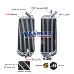 1Worley Aluminum Radiator FOR Suzuki DRZ400 2003/DR-Z400E 2004 2005 2006 2007