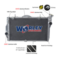 1Worley Aluminum Radiator For Honda CBR1100 CBR1100XX BLACKBIRD FUEL INJECTED 1997-2003 1998 1999 2000 2001 2002