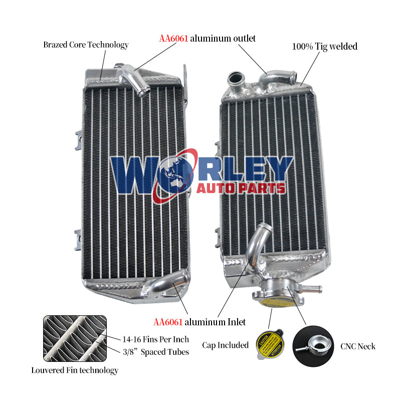 1Worley Aluminum Radiator For Honda CRF450R/CRF 450 R 2015 2016 15 16