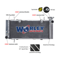 1Worley Aluminum Radiator For Honda VFR750F VFR 750 F RC36 VFR750 1990-1997 1991 1992 1993 1994 1995 1996