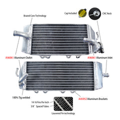 1Worley Aluminum Radiator For Kawasaki KX250F KXF250 KX 250F 2006 2007 2008 08 07 06