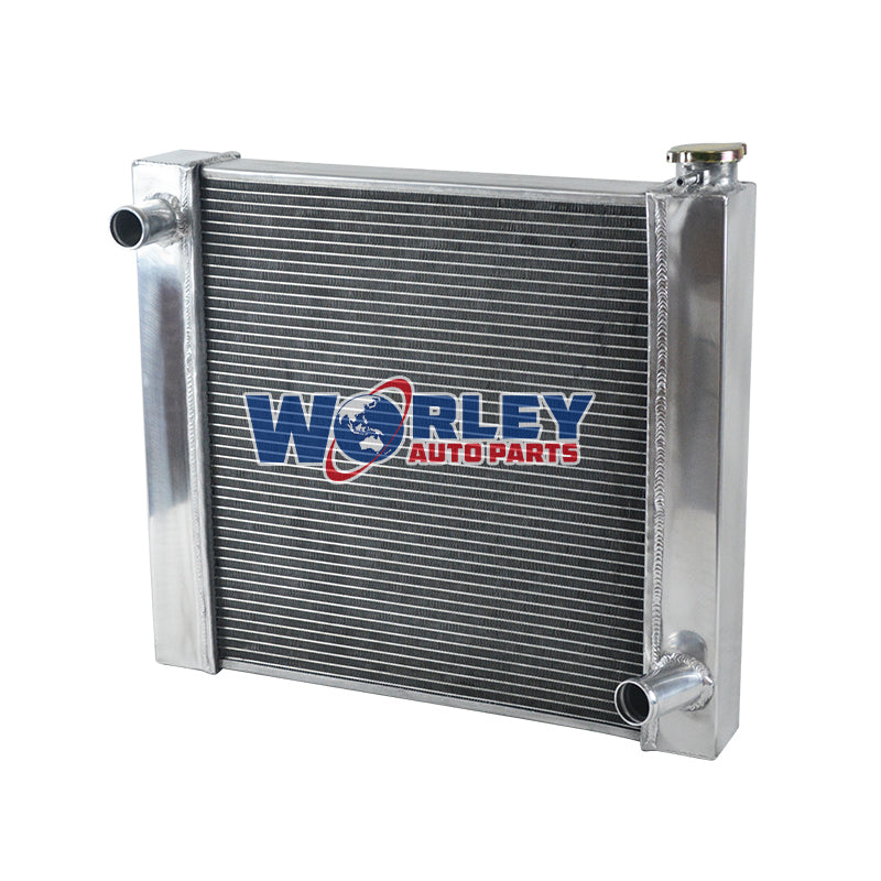 2Wolrey Aluminum Radiator FOR Chevy GM SBC BBC Universal 22"x19.7"